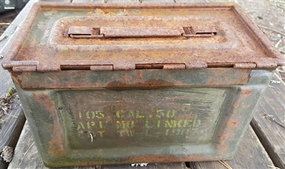 WWII 50cal Side Latch Ammo Cans (Rusty/Need Restored)